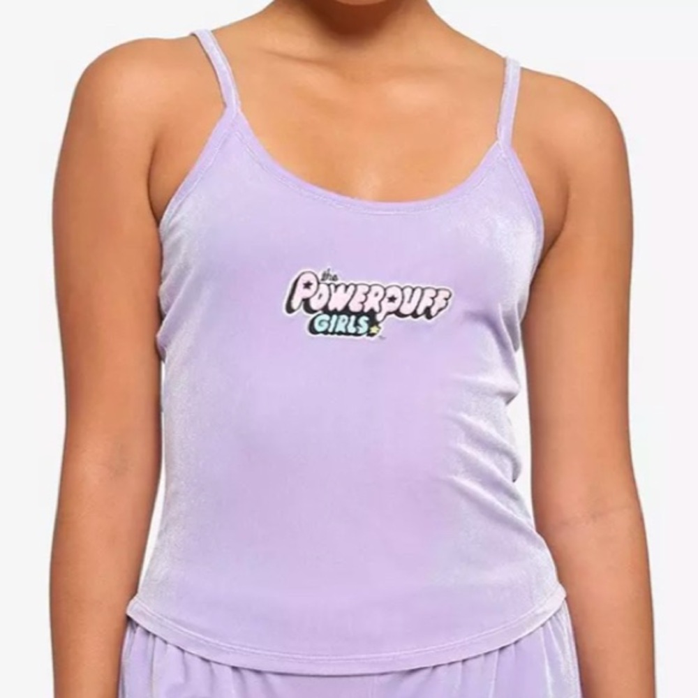 Hot Topic The Powerpuff Lavender Velour Girls Cami